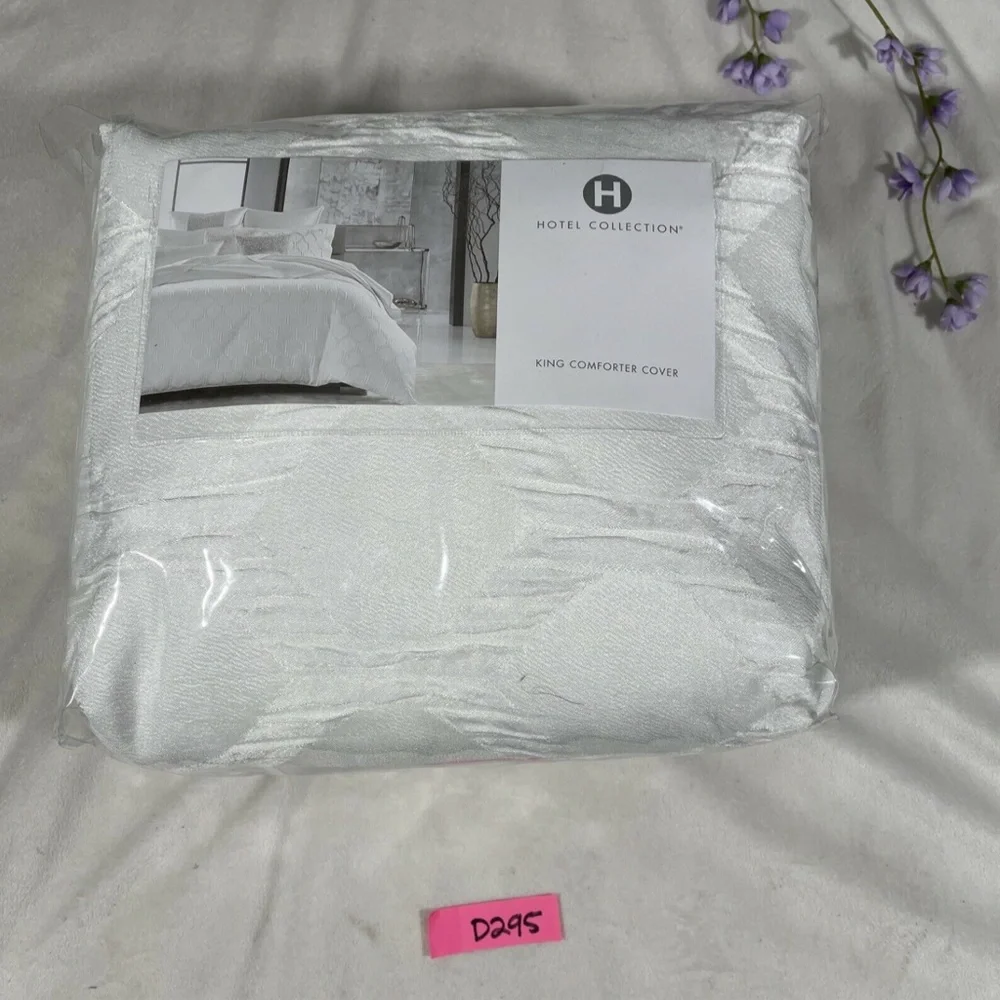 NEW Hotel Collection [ King ] Olympia Duvet Cover Only‎ in White